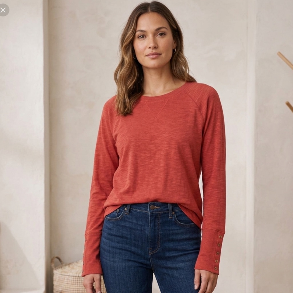 Evereve Symone Womens LongSleeve Crewneck Top